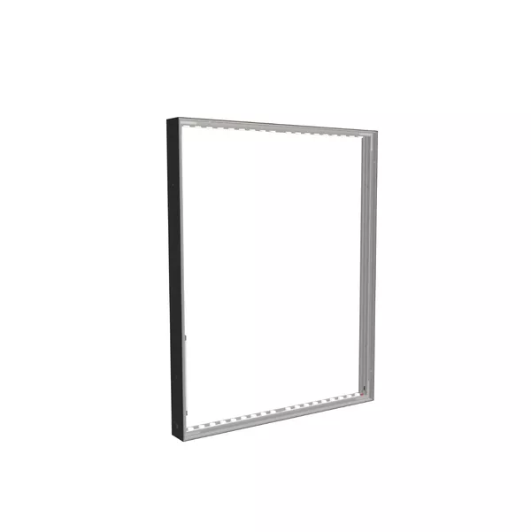 100x125cm - ściana Quadro Modularico M100LED, profil czarny