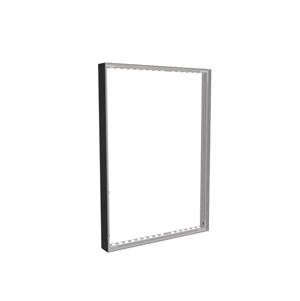 88x125cm - Quadro-Wand Modularico M100LED, schwarzes Profil