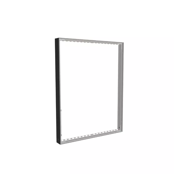 98x125cm - ściana Quadro Modularico M100LED, profil czarny