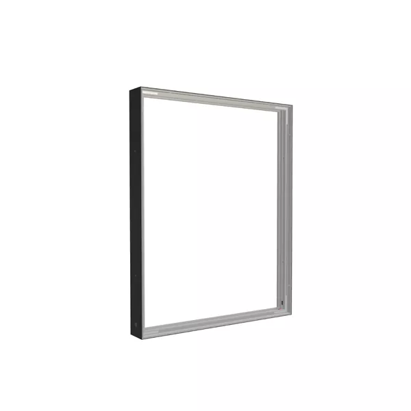 80x100cm - Quadro-Wand Modularico M100, schwarzes Profil