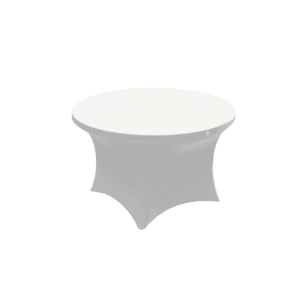 White cover for round event table 122cm