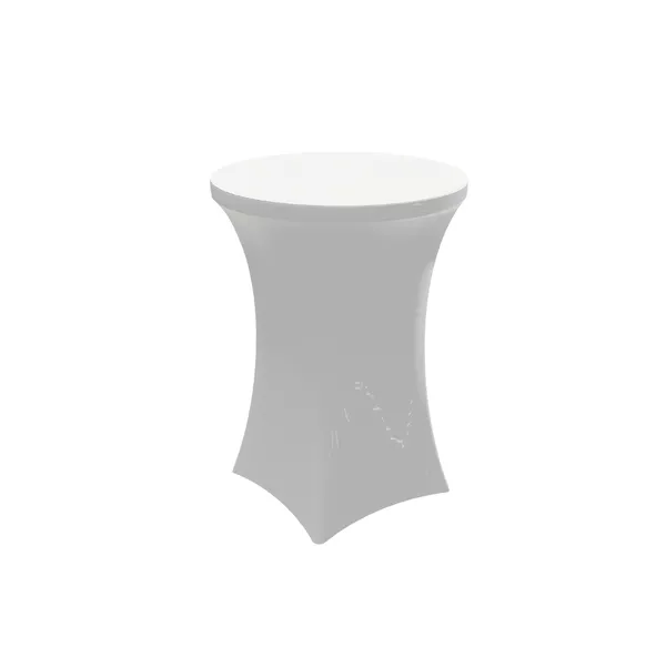 Housse blanche pour table cocktail 80cm