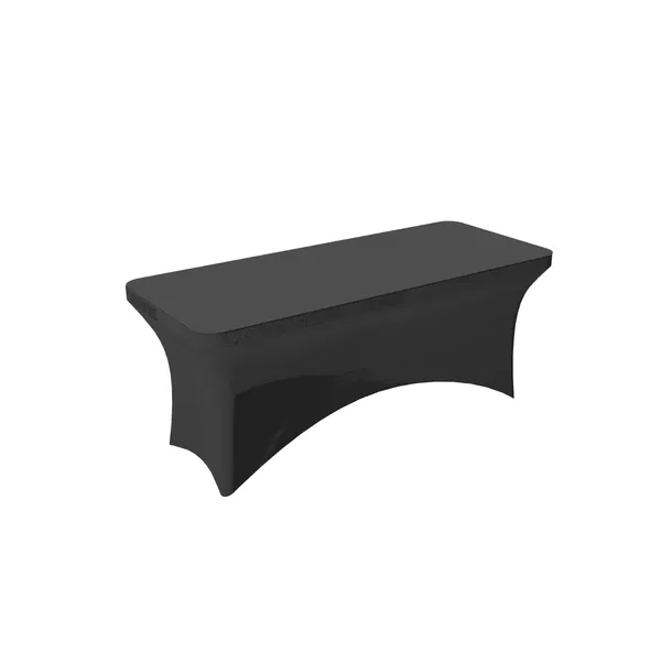 Black cover for rectangular event table 180x75cm