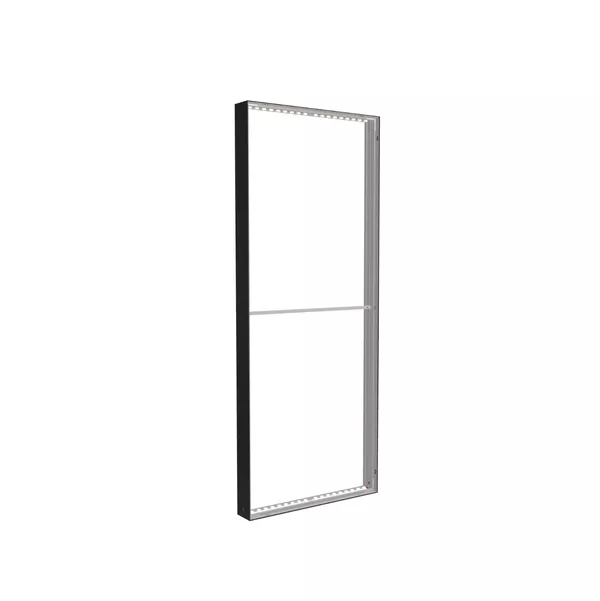 100x250cm - ściana standardowa z wyjściem górnym Modularico M150LED, profil czarny