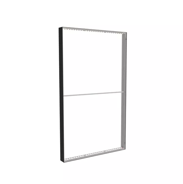 150x250cm - ściana standardowa Modularico M150LED, profil czarny