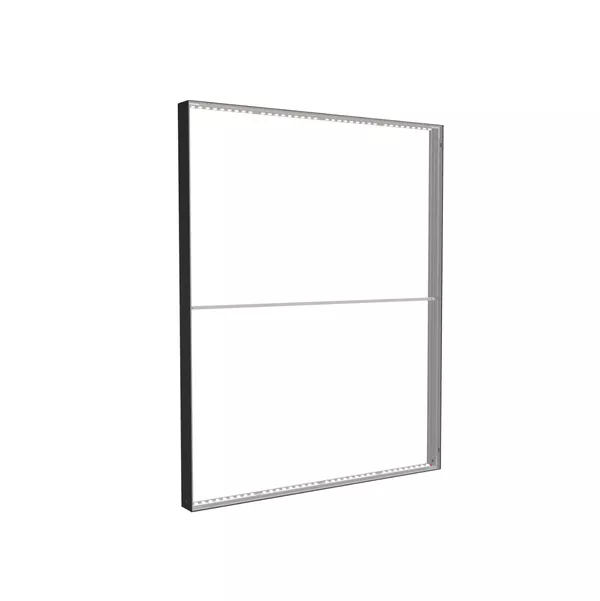 200x250cm - ściana standardowa z wyjściem górnym Modularico M150LED, profil czarny