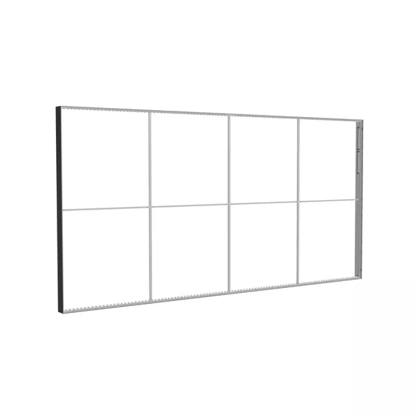 500x250cm - ściana standardowa z wyjściem górnym Modularico M150LED, profil czarny