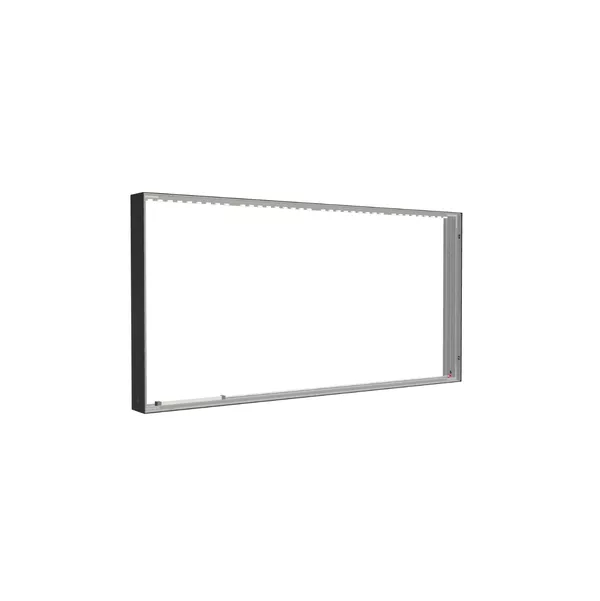 200x100cm - ściana standardowa z wyjściem górnym Modularico M150LED, profil czarny