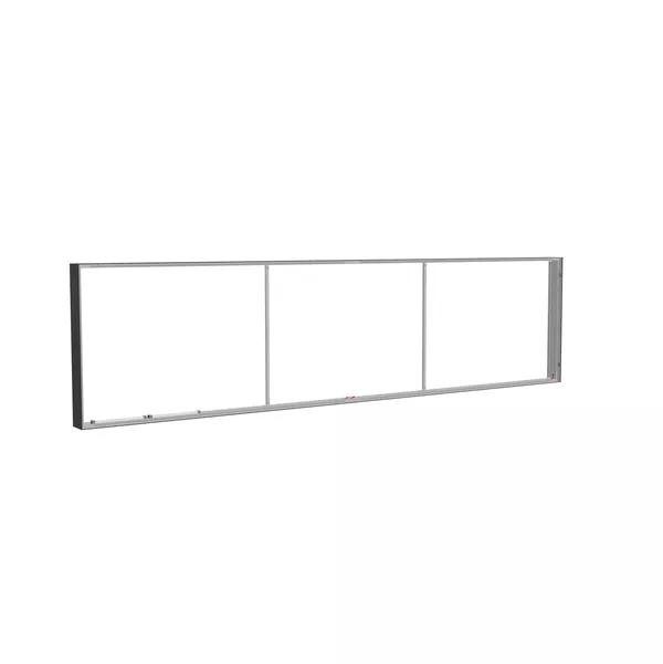 400x100cm - ściana standardowa Modularico M150LED, profil czarny