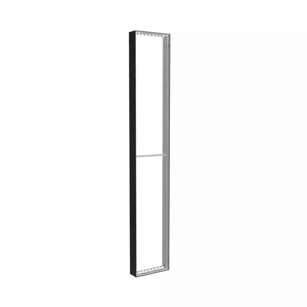 50x300cm - ściana standardowa Modularico M150LED, profil czarny