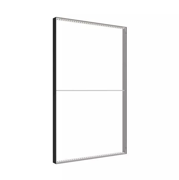 185x300cm - ściana standardowa Modularico M150LED, profil czarny