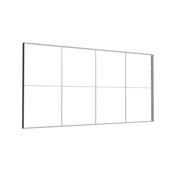 600x300cm - ściana standardowa Modularico M150LED, profil czarny