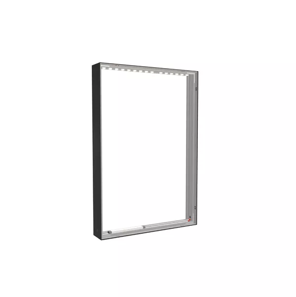 85x125cm - ściana standardowa z wyjściem górnym Modularico M150LED, profil czarny