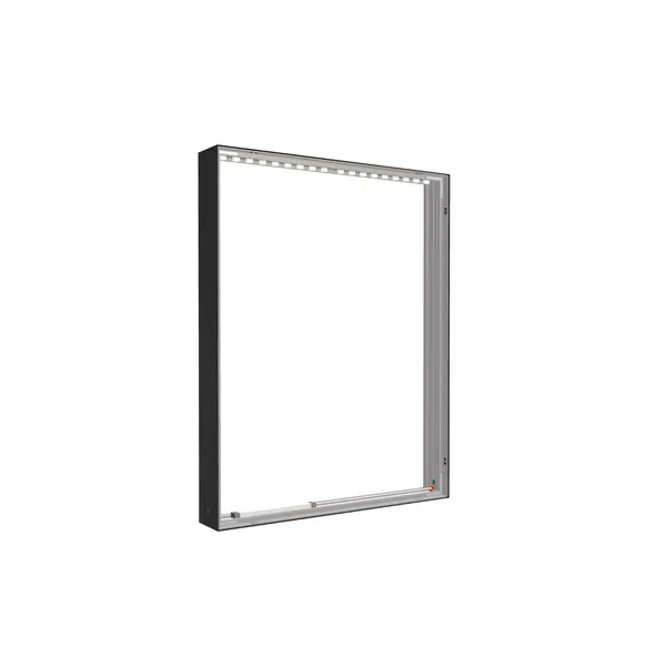 98x125cm - ściana standardowa z wyjściem górnym Modularico M150LED, profil czarny