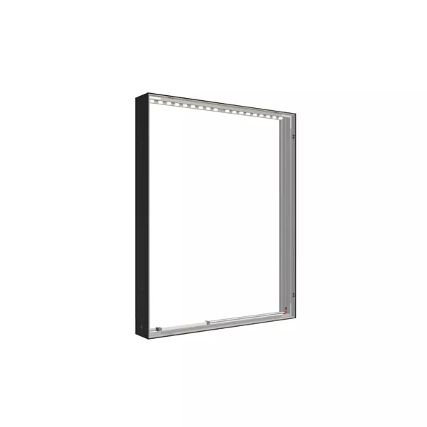 100x125cm - ściana standardowa z wyjściem górnym Modularico M150LED, profil czarny