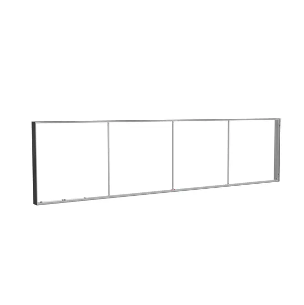 500x125cm - ściana standardowa z wyjściem górnym Modularico M150LED, profil czarny