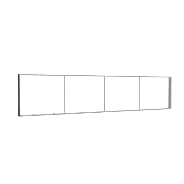 600x125cm - ściana standardowa Modularico M150LED, profil czarny