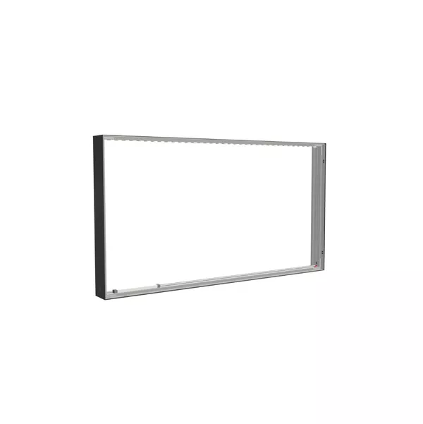 185x100cm - ściana standardowa Modularico M150LED, profil czarny