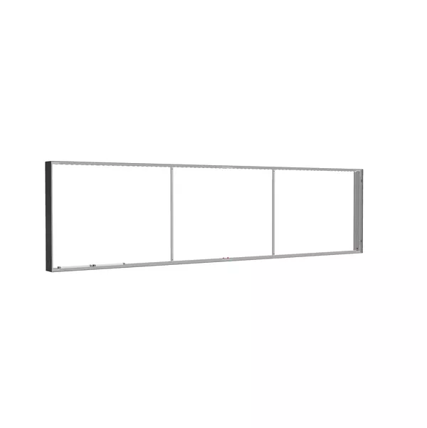 385x100cm - ściana standardowa Modularico M150LED, profil czarny