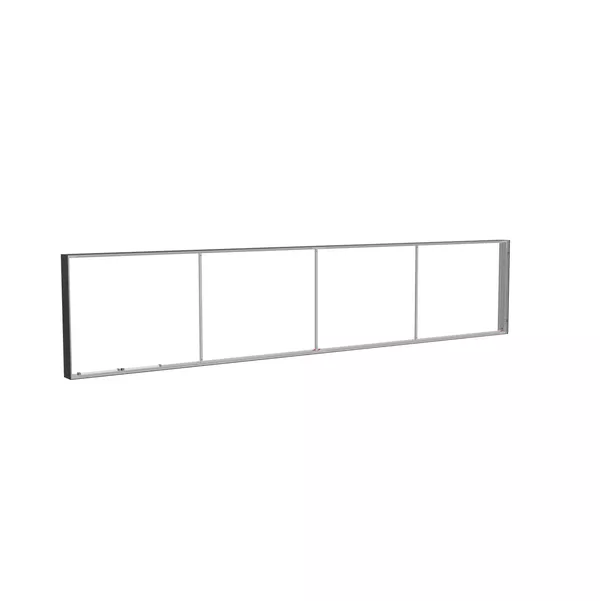 485x100cm - ściana standardowa Modularico M150LED, profil czarny