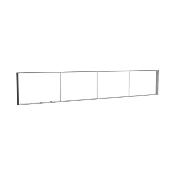 585x100cm - ściana standardowa Modularico M150LED, profil czarny