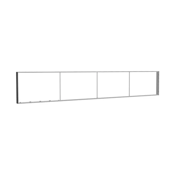 600x100cm - ściana standardowa Modularico M150LED, profil czarny