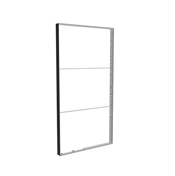 185x350cm - ściana standardowa Modularico M150LED, profil czarny