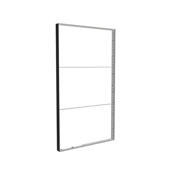 200x350cm - ściana standardowa z wyjściem górnym Modularico M150LED, profil czarny