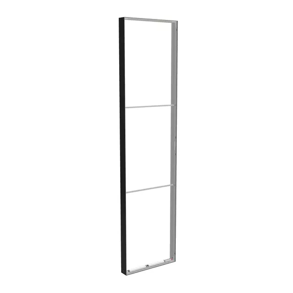 100x400cm - ściana standardowa Modularico M150LED, profil czarny