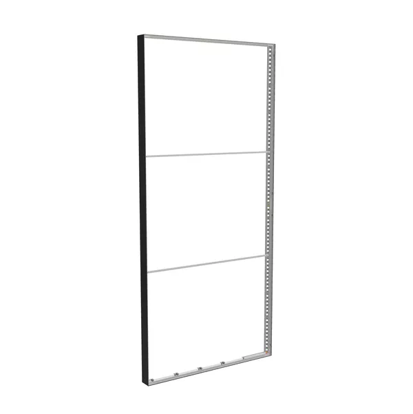 185x400cm - ściana standardowa Modularico M150LED, profil czarny