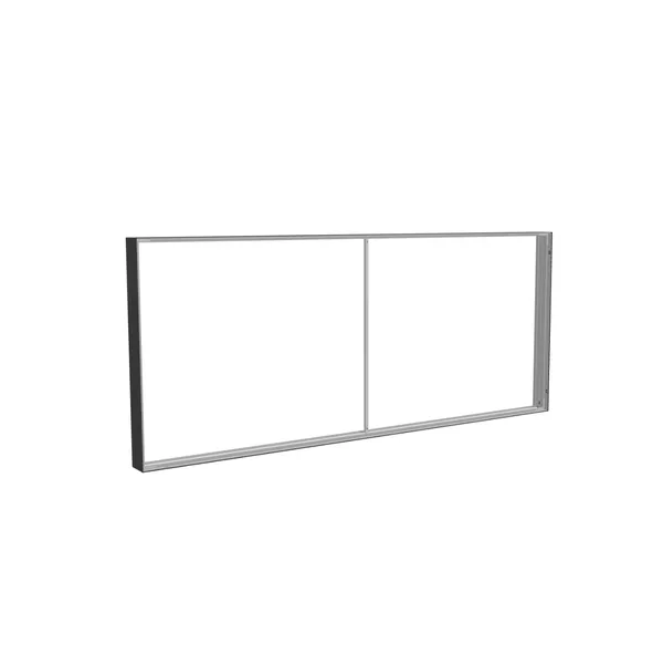 300x125cm - ściana standardowa Modularico M150, profil czarny