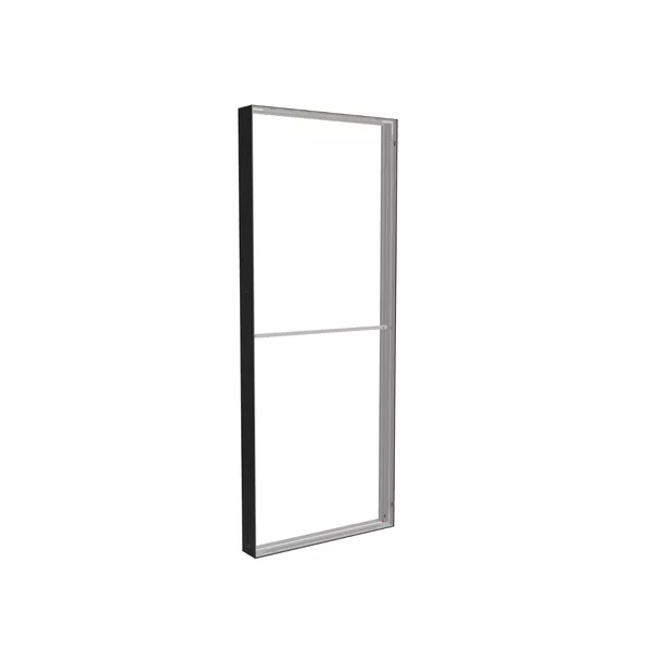 100x250cm - ściana standardowa z wyjściem górnym Modularico M150, profil czarny