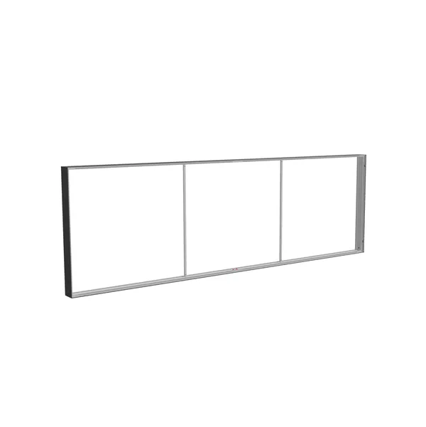 400x125cm - ściana standardowa Modularico M150, profil czarny