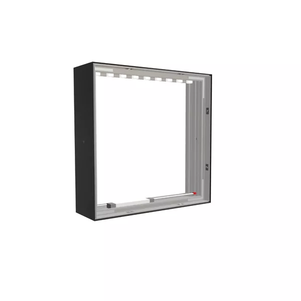 50x50cm - wall extension Modularico M100LED, black profile [CLONE]