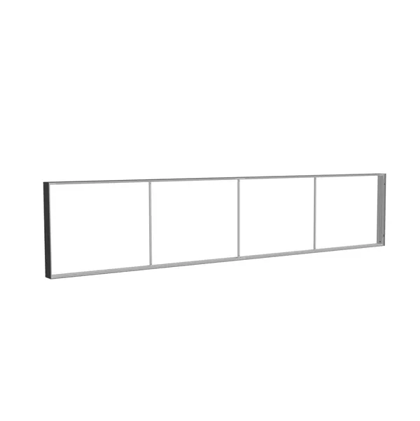 485x100cm - ściana standardowa z wyjściem górnym Modularico M150LED, profil czarny