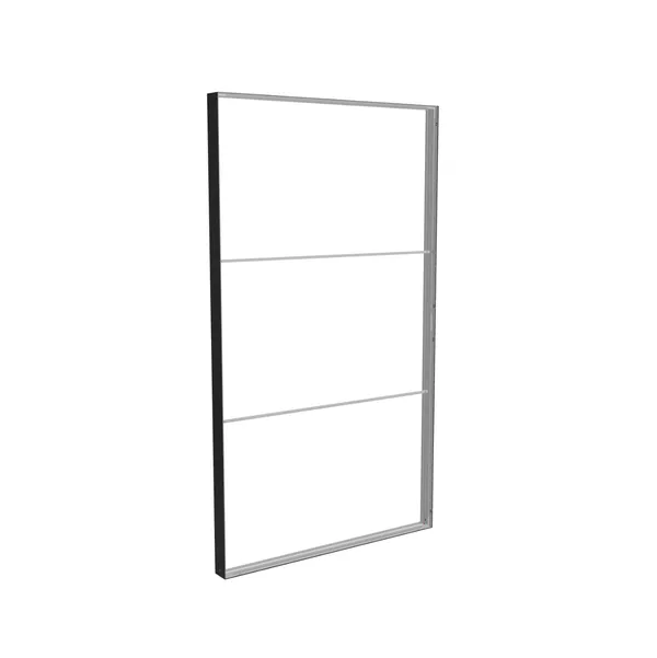 200x350cm - ściana standardowa Modularico M150, profil czarny