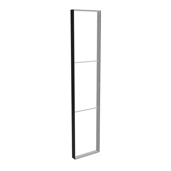 85x400cm - ściana standardowa Modularico M150, profil czarny