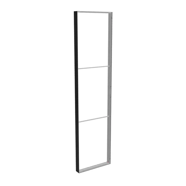 100x400cm - ściana standardowa Modularico M150, profil czarny