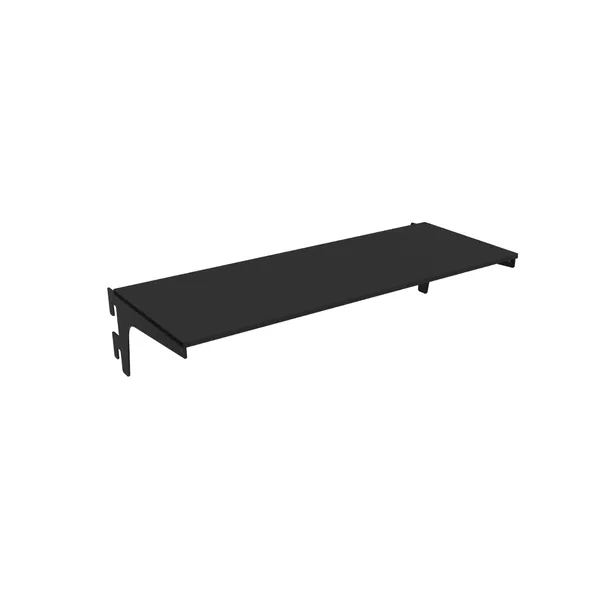 100x32cm - półka HPL Faro z mocowaniami D30cm, czarna