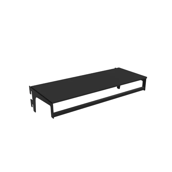 100x32cm - półka HPL Faro z wieszakiem poziomym z mocowaniami D30cm, czarna