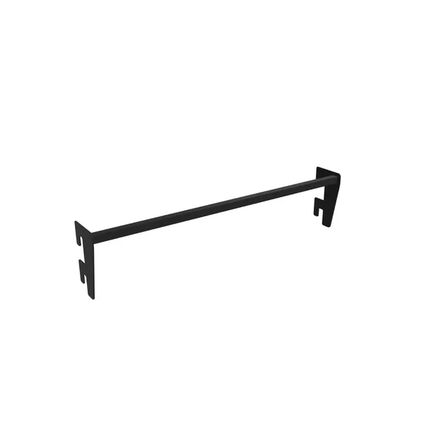100cm - wieszak poziomy z mocowaniami 5cm, czarny