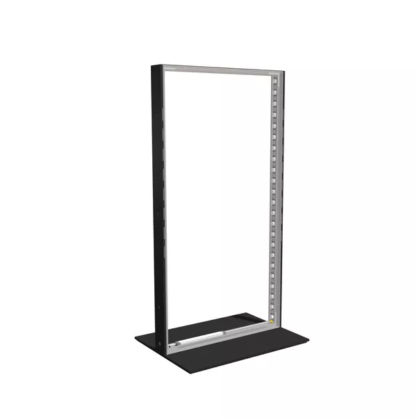 100x150cm - regał wolnostojący Faro S100 LED, czarny