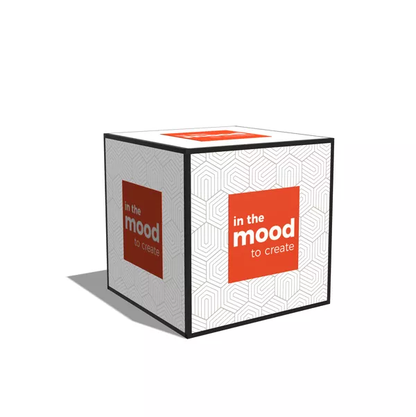80x80x80cm - stand Modular Cube LED BOX, grafika tekstylna