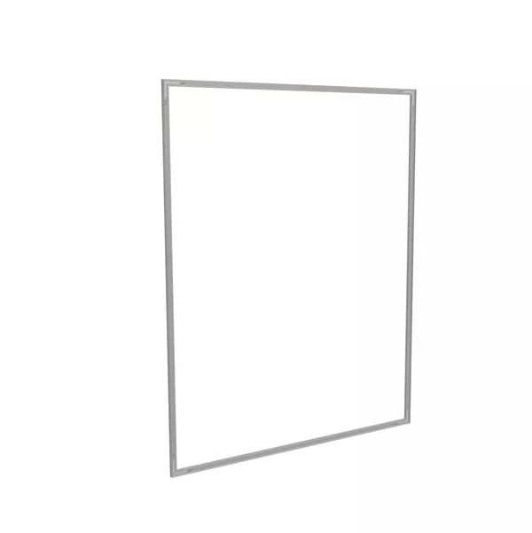 200x250cm - ścienna rama S25, profil srebrny