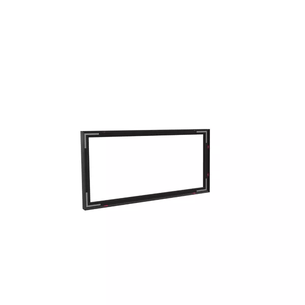 88x100cm - ściana z wyjściem górnym nad drzwiami Modularico M50, profil czarny
