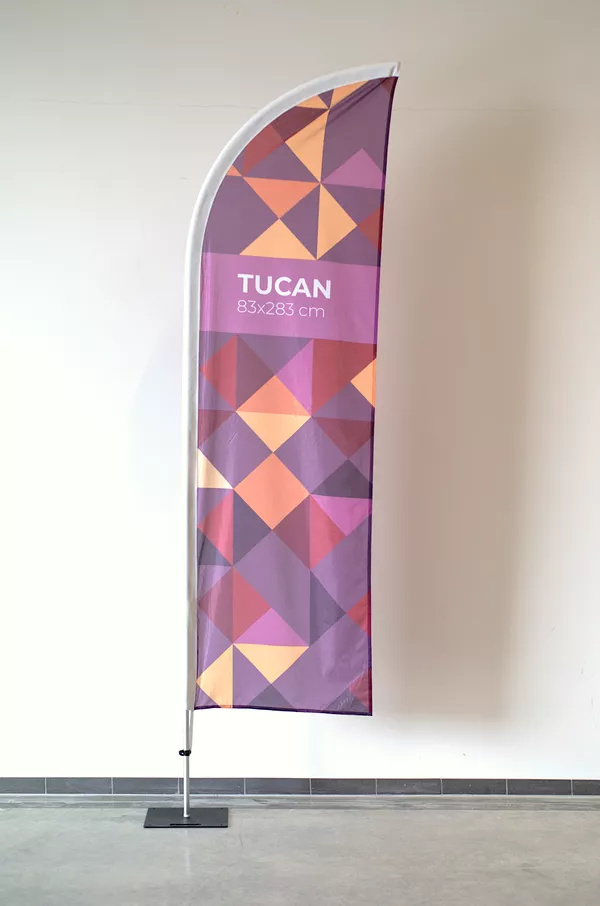 Tucan flag L 83x348cm - base tunnel