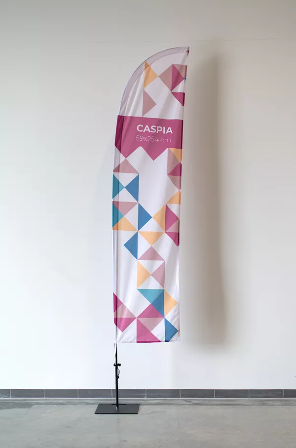 Drapeau Caspia S avec Mât PRO 50x230cm