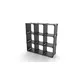 Modular Form bookcase shape K333 - 134x134x40cm - black