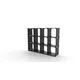 Modular Form bookcase shape K3333 - 177x134x40cm - black