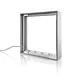 Smart Frame S100 LED-Rahmen - 150x200cm, Silbern, Edge-LED, Textilgrafik auf beiden Seiten